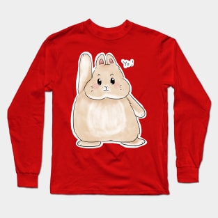 Fat Bunny Rabbit YO ! Long Sleeve T-Shirt